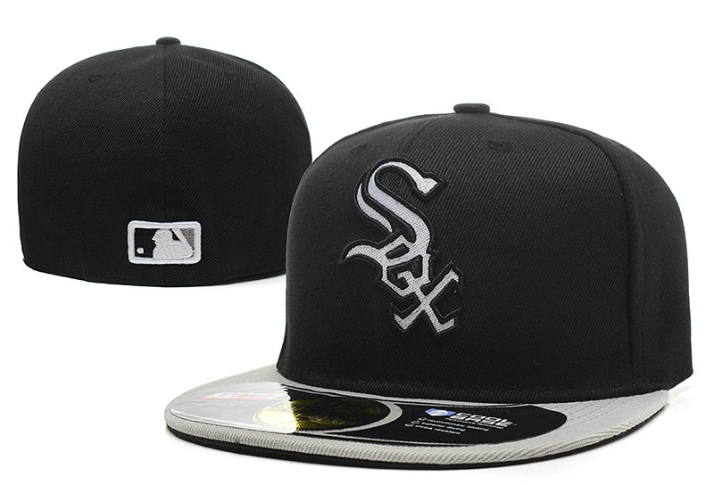 Chicago White Sox Black Fitted Hat LX 0721